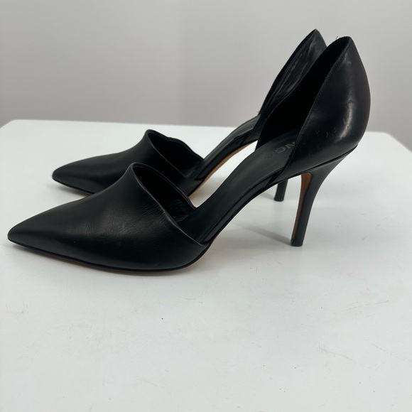 Vince Shoes - Vince Claire d'Orsay Pump Black Leather Womens 11 Pointed Toe 3.5" Heel